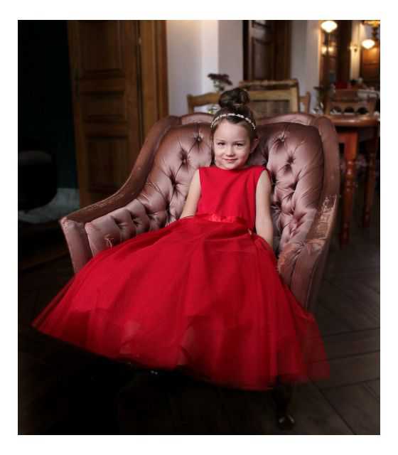 Sukienka z tiulem Julie | czerwony