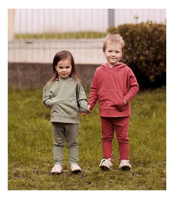Komplet dresowy unisex dla dzieci | khaki