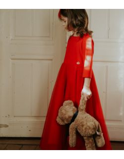 Sukienka maxi z tiulem SOPHIE | czerwony