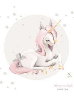 Unicorn in a circle - Naklejka na ścianę
