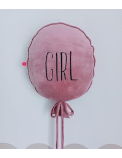 Poduszka balon GIRL BRUDNY RÓŻ