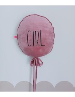 Poduszka balon GIRL BRUDNY RÓŻ