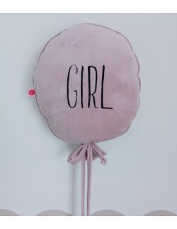 Poduszka balon GIRL PASTELOWY BRUDNY RÓŻ