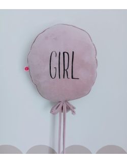 Poduszka balon GIRL PASTELOWY BRUDNY RÓŻ