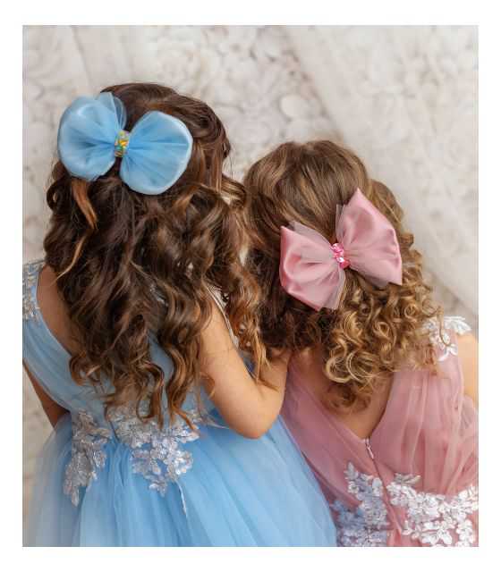 Spinka kokarda do włosów dla dziewczynki róż