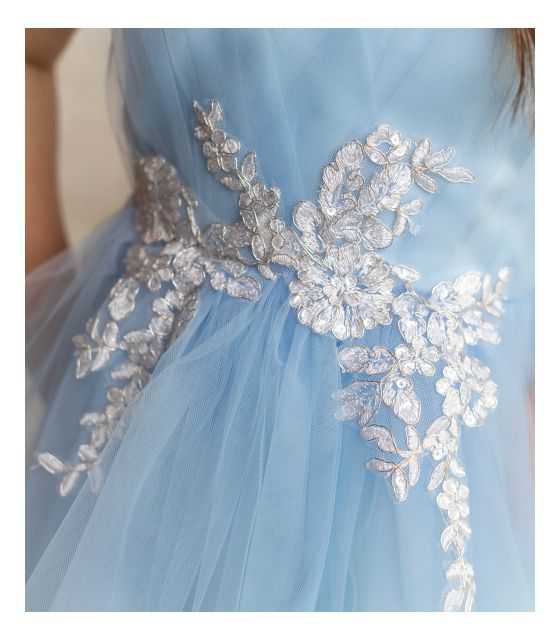 Judith sukienka tiulowa dla dziewczynki błękitna