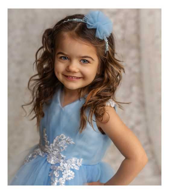 Judith sukienka tiulowa dla dziewczynki błękitna