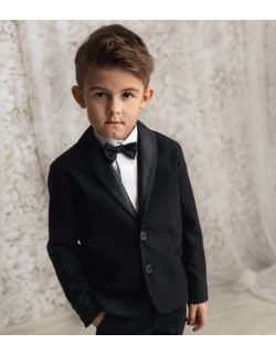 Luxury czarna marynarka od garnituru dla chłopca 