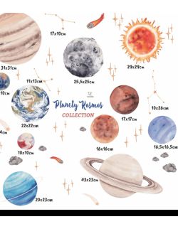 Planety | kosmos Naklejka na ścianę