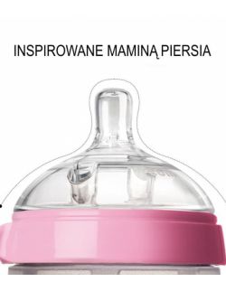COMOTOMO - Antykolkowa Butelka silikonowa MOM'S BREAST 250 ml Pink BABY