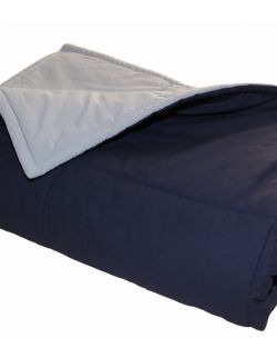 Bawełniana narzuta na łóżko 120x200 - Granatowo szara