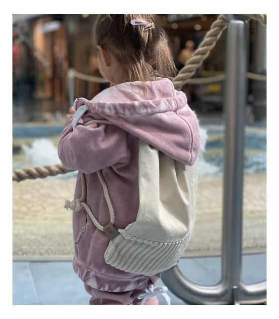 Plecak - worek dziecięcy w kolorze naturalny/beż 40 x 37