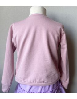 Bawełniana bluza bez kaptura z haftowanym napisem dla dziewczynki