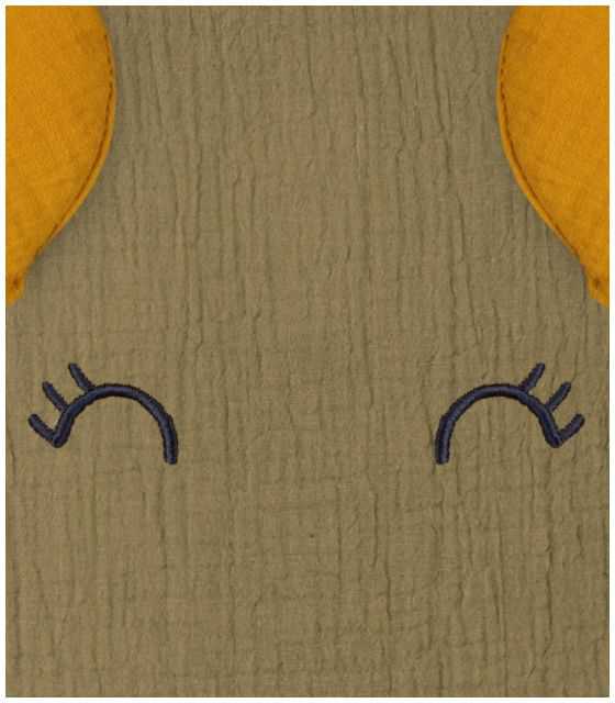 Hi Little One - poszewki na pościel dziecięcą ELEPHANT Dark Oak&Mustard