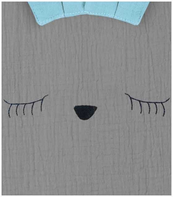 Hi Little One - poszewki na pościel dziecięcą SLEEPY BUNNY Grey&Blue