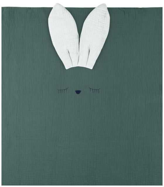 Hi Little One - poszewki na pościel dziecięcą SLEEPY BUNNY Tiffany&White
