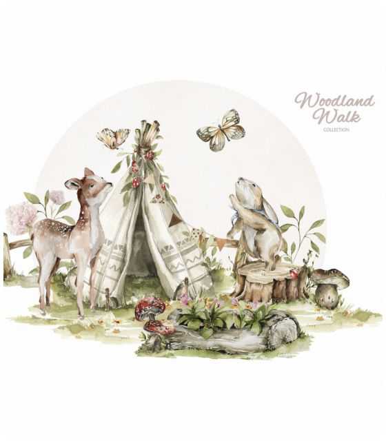 Woodland Walk - Naklejki Na Ścianę Dla Dzieci, Las, Zwierzęta - Wzór 6