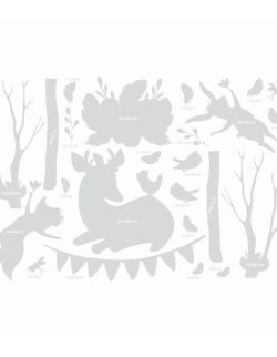 Leśne Zwierzątka BOHO - Naklejki Na Ścianę Dla Dzieci Rozm. XXL