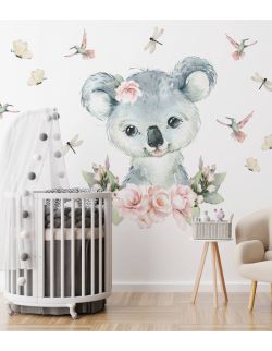 Koala Wśród Kwiatów - Naklejki Na Ścianę Dla Dzieci