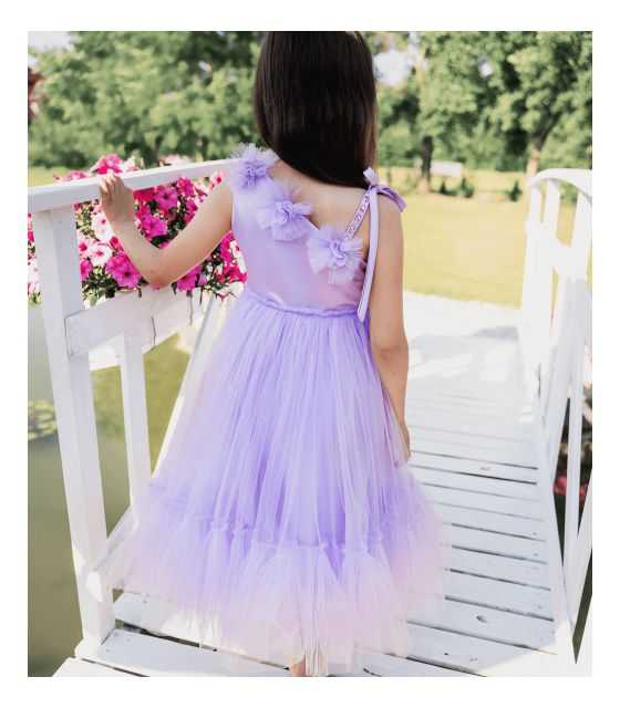 Rosa sukienka tiulowa dla dziewczynki lawendowa