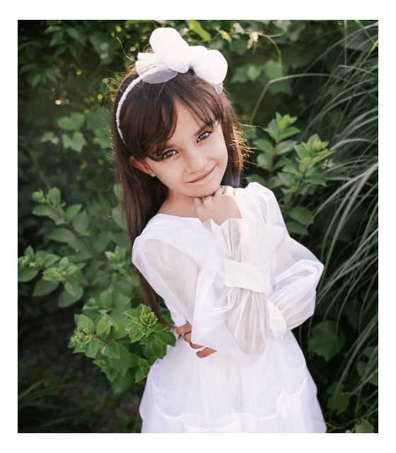 Amelia biała sukienka tiulowa dla dziewczynki 