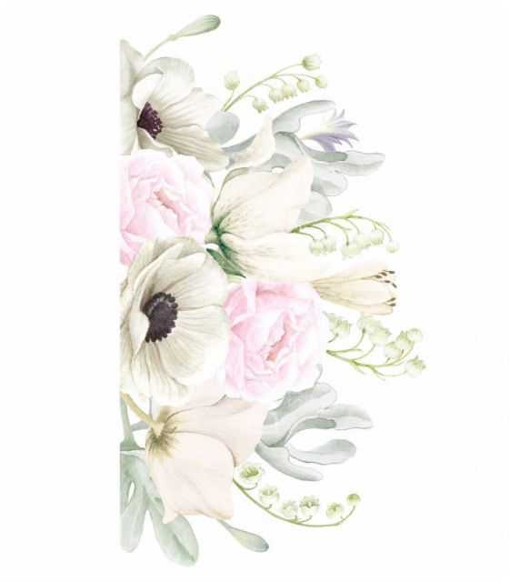 Kwiaty Kompozycja - Naklejki Na Ścianę, Naklejki Ścienne