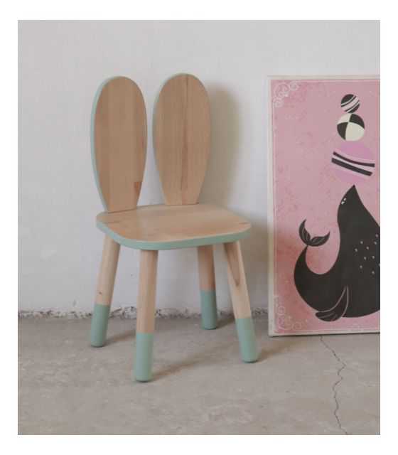 Drewniane krzesełko królik simple
