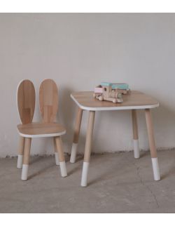 Zestaw krzesełko królik + stolik kolekcja Simple