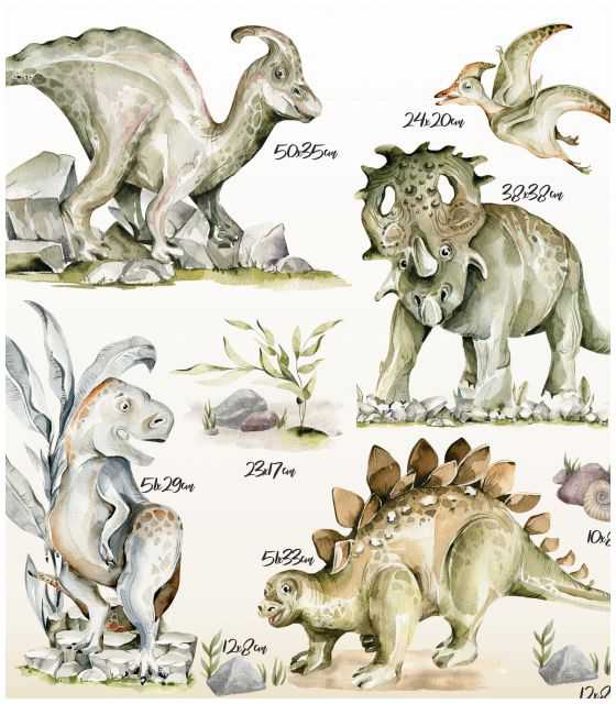 Naklejki na ścianę Dinozaury| ZESTAW
