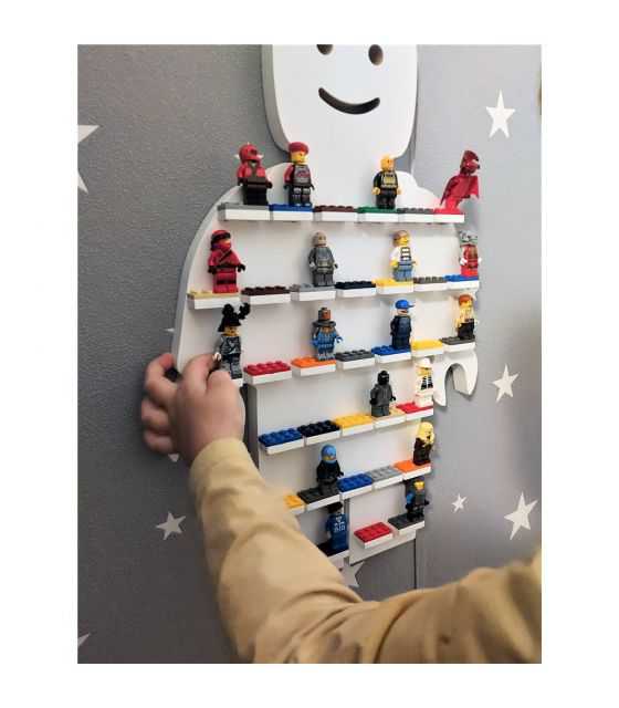 Ekspozytor (półka) na ludziki lego z uśmiechem prestige