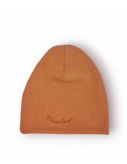 Karmelowa czapka dziecięca z haftem