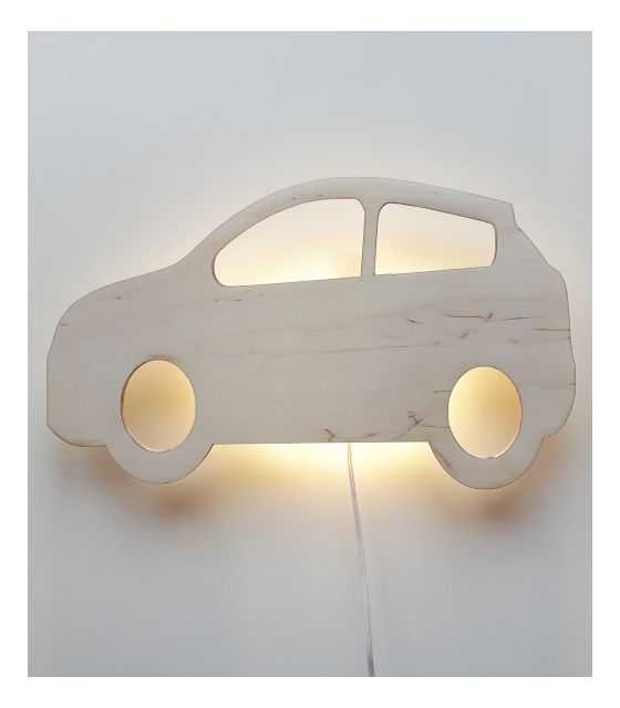 Drewniana lampka nocna - Auto