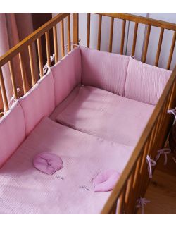 Hi Little One - poszewki na pościel dziecięcą MOUSE Baby Pink&Blush