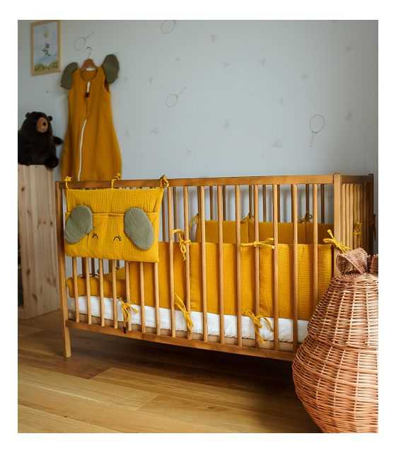 Hi Little One - organizer do łóżeczka ELEPHANT Mustard&Green Hunter