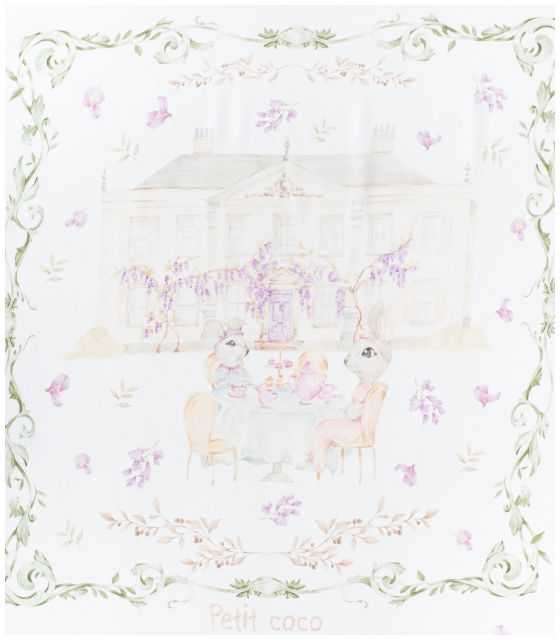 Otulacz Boho w kwiatuszki wisterii