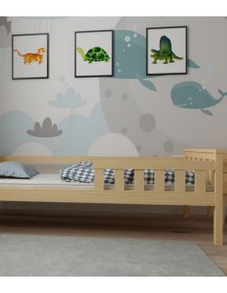 Drewniane łóżko młodzieżowe Frank 80x160 sosna
