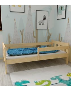 Drewniane łóżko młodzieżowe Marek naturalne