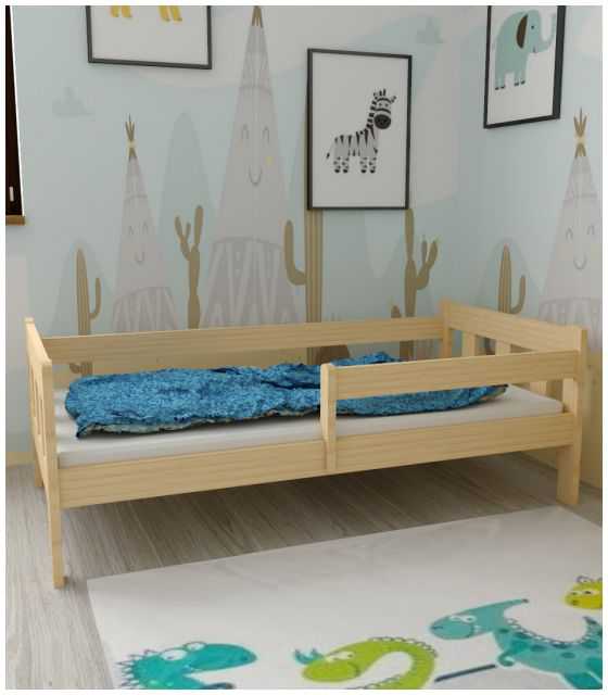 Drewniane łóżko młodzieżowe Marek naturalne