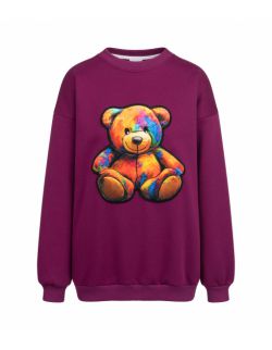 Bluza oversize Rainbow Teddy dla mamy i taty