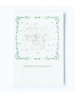 Etui na książeczkę zdrowia w kwiatuszki wisterii