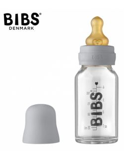 BIBS BABY GLASS BOTTLE CLOUD Antykolkowa Butelka Szklana dla Niemowląt 110 ml