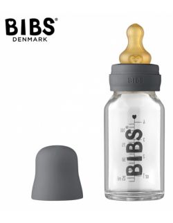 BIBS BABY GLASS BOTTLE IRON Antykolkowa Butelka Szklana dla Niemowląt 110 ml
