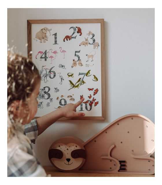 Liczby Plakat do pokoju dziecka A2 (42X60cm)
