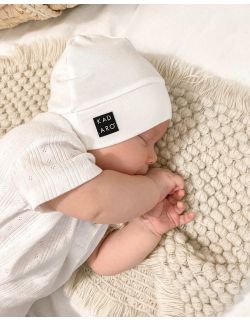 Bambusowa czapka niemowlęca - jasny róż
