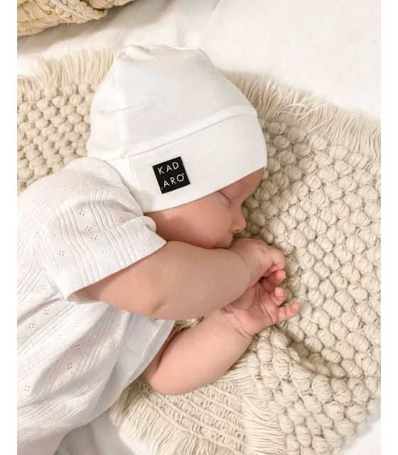 Bambusowa czapka niemowlęca - jasny róż