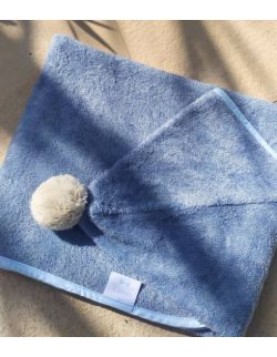 Ręcznik bambusowy z kapturem niebieski