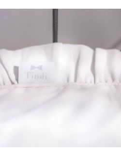 biały ochraniacz do łóżeczka z bawełny satynowej