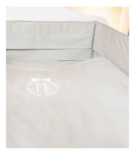 zestaw do łóżeczka pościel 120x90 cm i ochraniacz szara bawełna premium pima