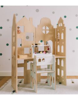 Drewniane krzesełko domek dla dzieci
