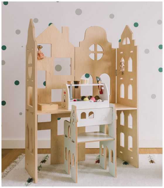 Drewniane krzesełko domek dla dzieci